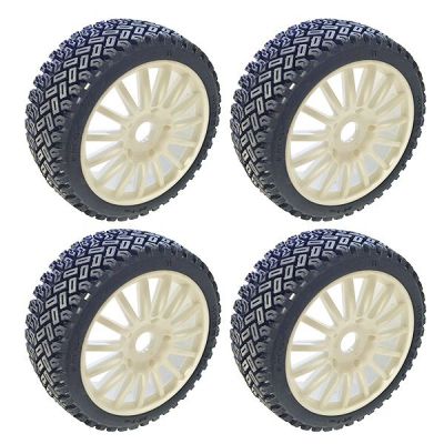 4 roues rallycross hobbytech jantes blanches 1/8 HT-454_X4