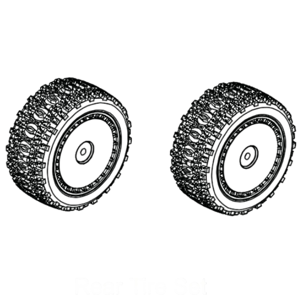 Absima  paire de roues arri&egrave;re pour buggy Neon Fury 1210019