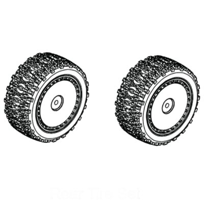 Absima  paire de roues arri�re pour buggy Neon Fury 1210019