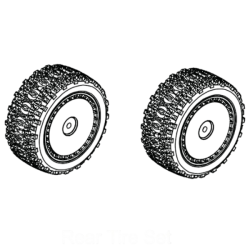 Absima  paire de roues arri&egrave;re pour buggy Neon Fury 1210019