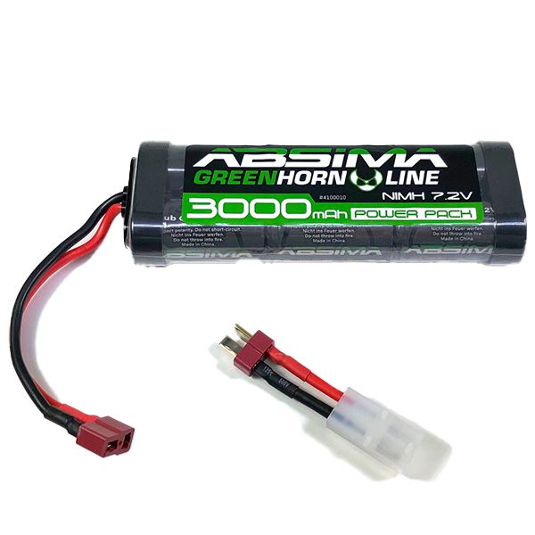 Absima 4100010 Batterie Ni-Mh 7,2V 3000mAh prise Dean et Tamiya