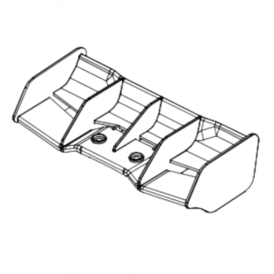 Absima aileron en plastique noir pour Buggy Neon Fury 1210025