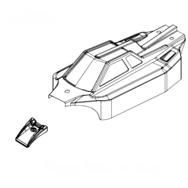 Absima carrosserie violette pour Buggy Neon Fury 1210022