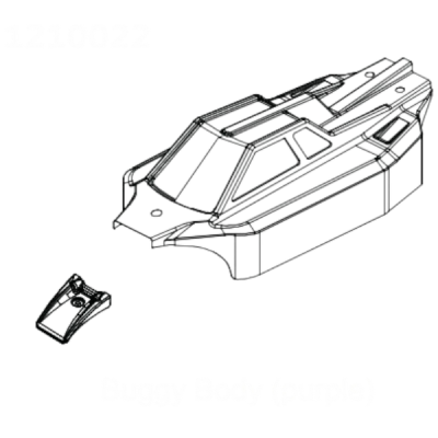 Absima carrosserie violette pour Buggy Neon Fury 1210022