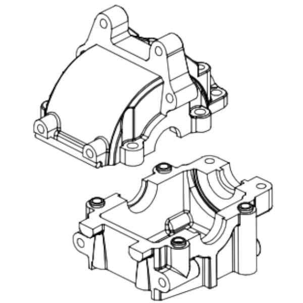 Absima c&eacute;llule de diff&eacute;rentiel avant pour voiture 1/12 1210006