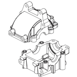 Absima c&eacute;llule de diff&eacute;rentiel avant pour voiture 1/12 1210006