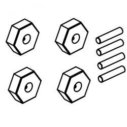 Absima hexagones de roue et clavettes pour Mini AMT brushless 1610139