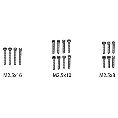 Absima jeu de vis M2.5*8/M2.5*10/M2.5*16 1610167