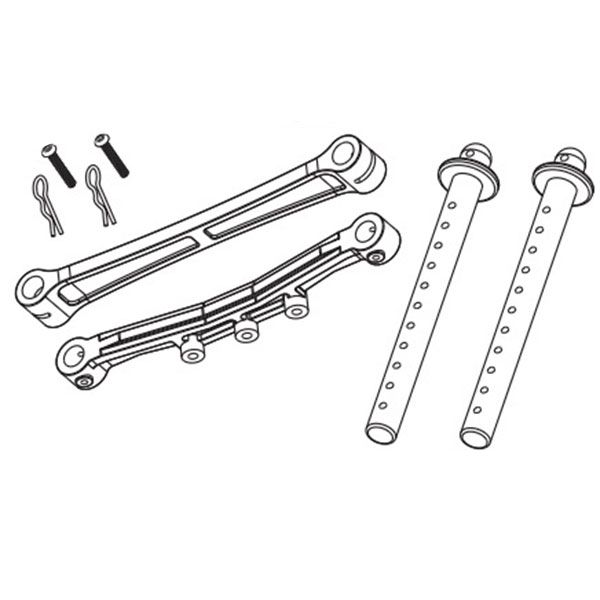 Absima kit de fixation de carrosserie arri&egrave;re pour Aero-X STiX SupraSlide 1232025