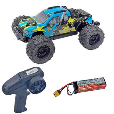 Absima Mini Monster Truck 1/16 moteur brushless carrosserie bleue 16031