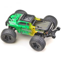 Absima mini Monster Truck 4WD 1/16 carrosserie jaune et verte 16008
