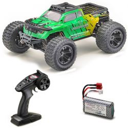 Absima mini Monster Truck 4WD 1/16 carrosserie jaune et verte 16008