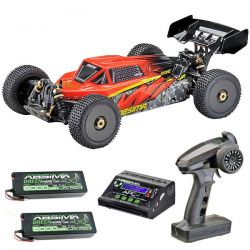 Absima pack éco Buggy 1/8 brushless Stoke V2 carrosserie rouge