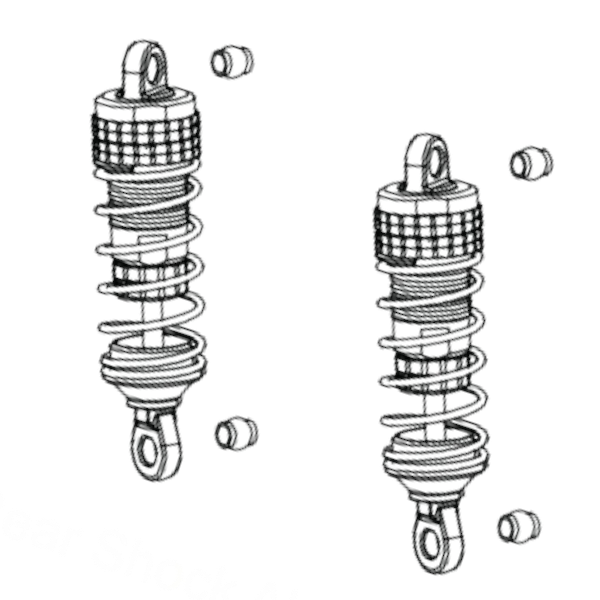 Absima paire d\'amortisseurs arri&egrave;re pour buggy Neon Fury 1210026