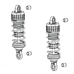 Absima paire d\'amortisseurs arri&egrave;re pour buggy Neon Fury 1210026