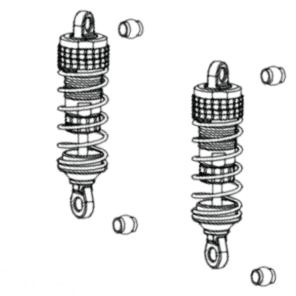 Absima paire d\'amortisseurs avant pour buggy Neon Fury 1210027