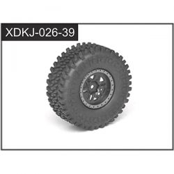 Absima paire de roues jantes rouge pour 1/20 J-026-039 RED