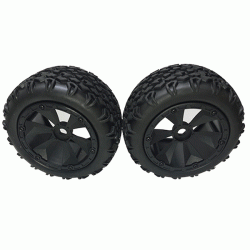 Absima pneus montés sur jantes noires Monster Truck 1/8 Assassin 1330381