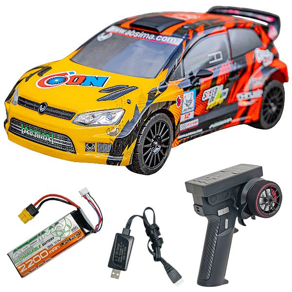 Absima Rally Car Speed Demon 1/12 4WD moteur brushless carrosserie rouge
