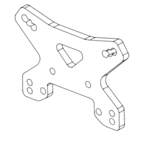 Absima support d\'amortisseurs avant pour voiture 1/12 1210009