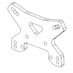 Absima support d\'amortisseurs avant pour voiture 1/12 1210009