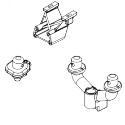 Absima support de carrosserie pour voiture 1/12 1210010