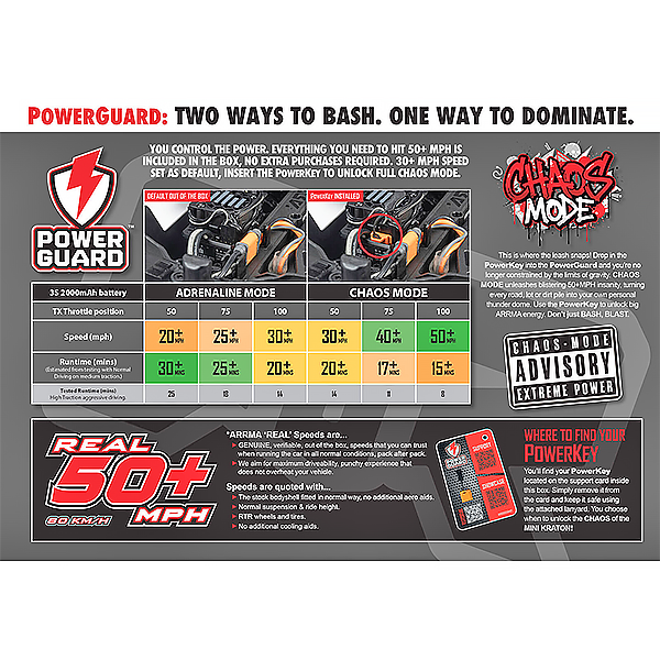 ARRMA 1/16 Mini Kraton 3S Brushless 4X4 RTR carrosserie turquoise ARA2508ST2