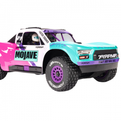 ARRMA 1/16 Mojave Grom Brushless 4X4 RTR carrosserie bleue et rose ARA2304ST1