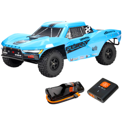 Arrma Fury 1/10 2WD Short Course Mega 550 carrosserie bleue ARA3221ST2