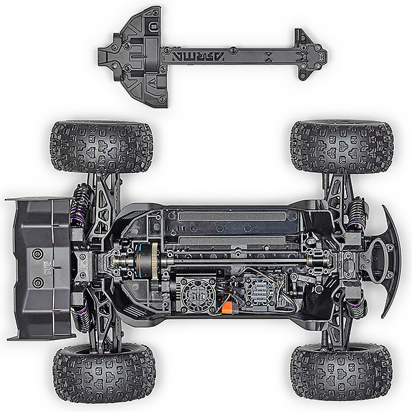 ARRMA Mini Kraton Brushless 3S 1/16 4WD RTR rose et turquoise ARA2508ST2