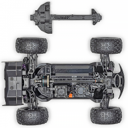 ARRMA Mini Kraton Brushless 3S 1/16 4WD RTR rose et turquoise ARA2508ST2