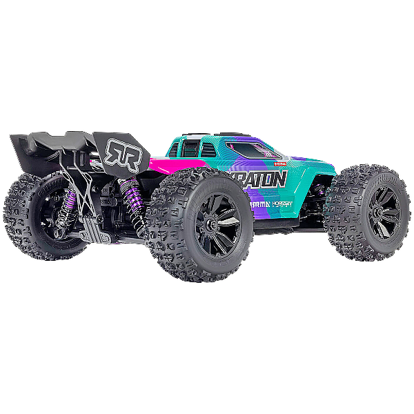 ARRMA Mini Kraton Brushless 3S 1/16 4WD RTR rose et turquoise ARA2508ST2