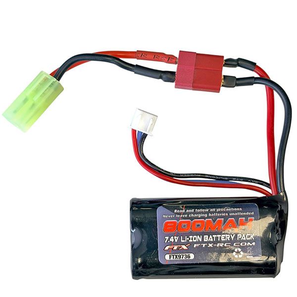 Batterie Li-Ion 8000mAh 7,4v + Adaptateur Deans m&acirc;le / Micro Tamiya femelle