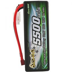 Batterie li-po gens ace 5500mah 2s 7.4v 50c dean GE3-5500-4D