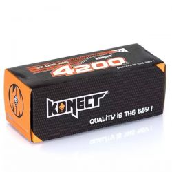 Batterie Li-Po Konect 2S 4200mAh 7.4V 40C prise Dean