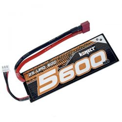 Batterie Li-Po Konect 2S 5600mAh 7.4V 60C prise Dean