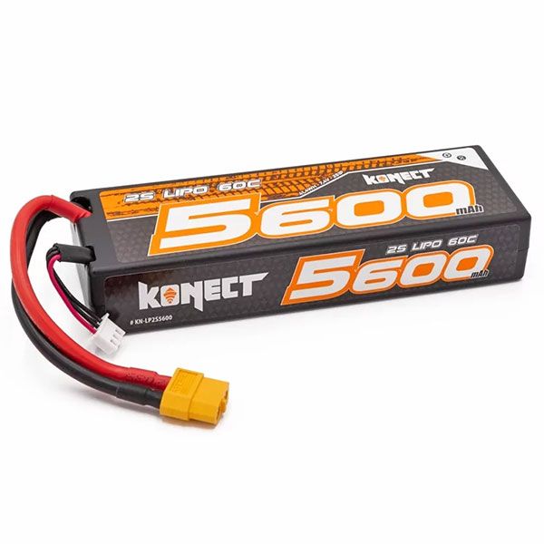 Batterie Li-Po Konect 2S 5600mAh 7.4V 60C prise XT60