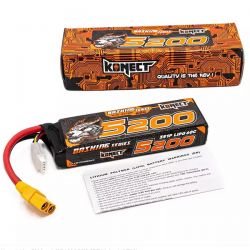 Batterie Li-Po Konect 3S 5200mAh 11.1V 60C prise XT-90
