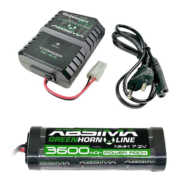 Batterie Ni-Mh 7,2v 3000 mAh + chargeur automatique et rapide 2Ah