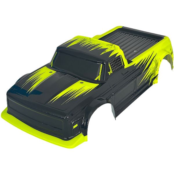 Bonzai carrosserie jaune et noire pour Road Truck RC 40cm
