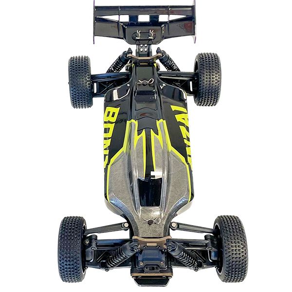 Buggy télécommandé Bonzai Kraze 1/12 4WD 48km/h jaune et gris