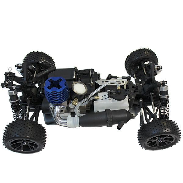 Mhd flash buggy 1/10 thermique bleu voiture modelisme rc