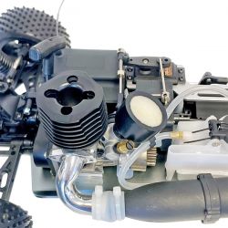 Buggy 1/10 thermique MHD Flash carrosserie bleue et blanche