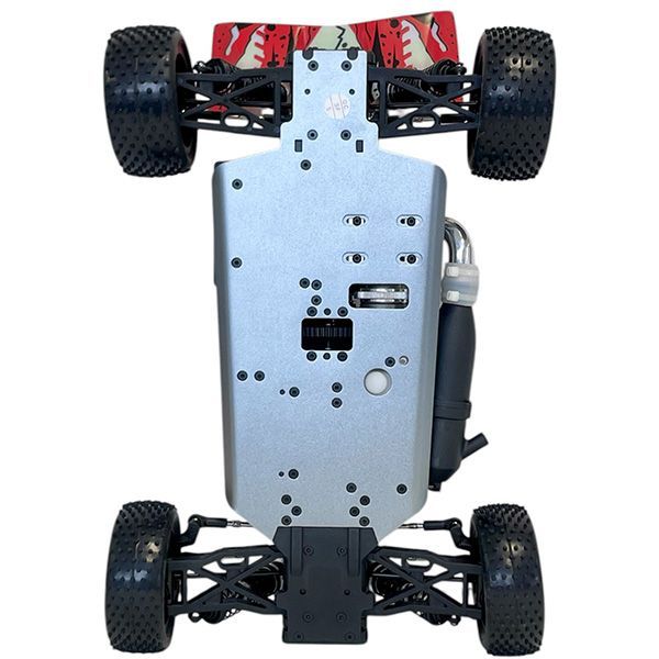 Buggy 1/10 thermique MHD Flash carrosserie jaune et rouge