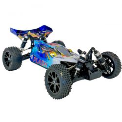 Buggy MHD Flash 1/10 4WD moteur standard carrosserie bleu
