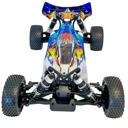 Buggy MHD Flash 1/10 4WD moteur standard carrosserie bleu