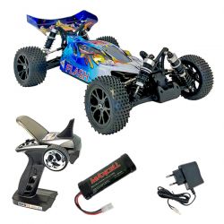 Buggy MHD Flash 1/10 4WD moteur standard carrosserie bleu