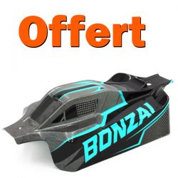 Buggy télécommandé Bonzai Kraze 1/12 4WD 48km/h jaune et gris + carrosserie bleue et gris