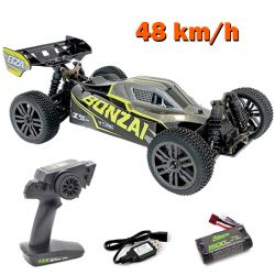 Buggy télécommandé Bonzai Kraze 1/12 4WD 48km/h jaune et gris