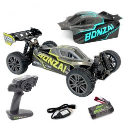 Buggy télécommandé Bonzai Kraze 1/12 4WD 48km/h jaune et gris